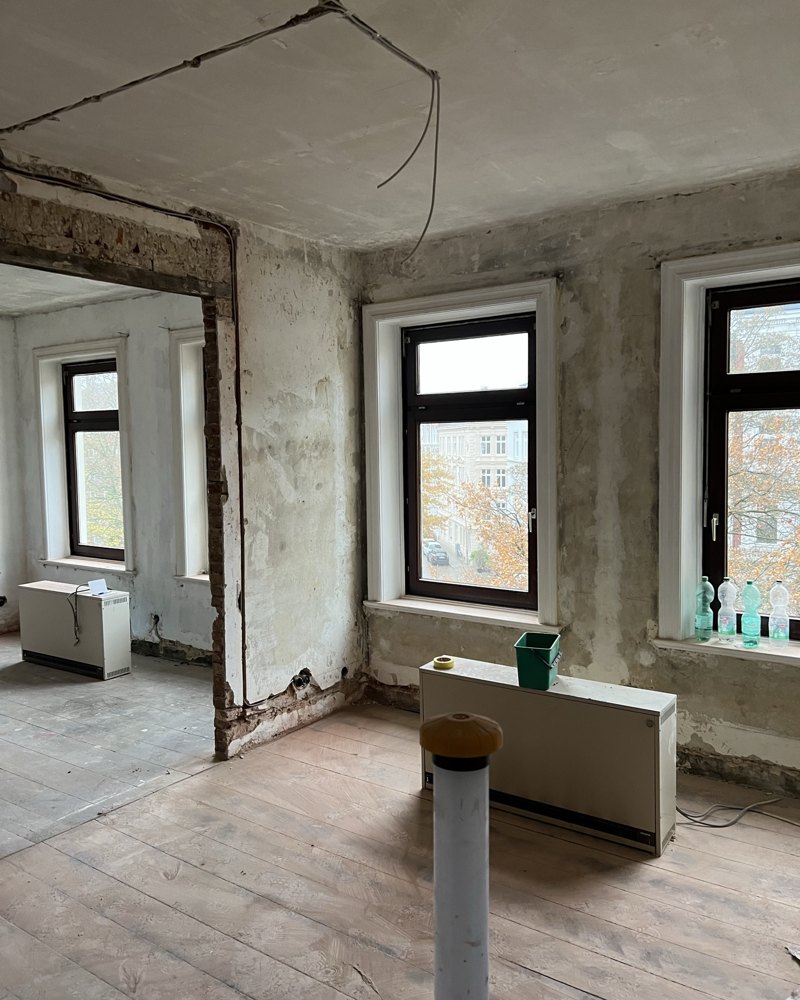 Arnoldstraße Wohnzimmer — vorher
